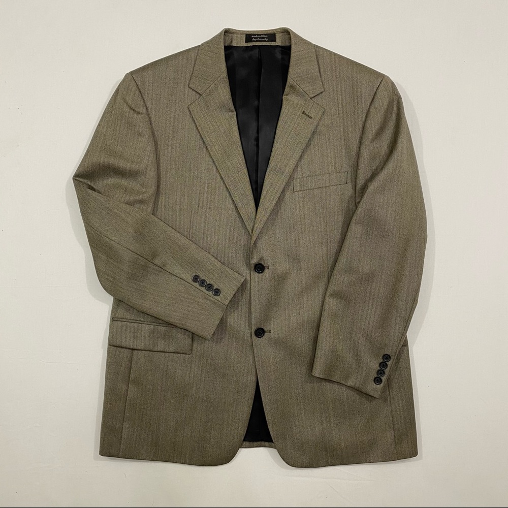 Giafranco Ruffini Taupe Worsted Wool Blazer